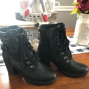 MIA heeled combat boots